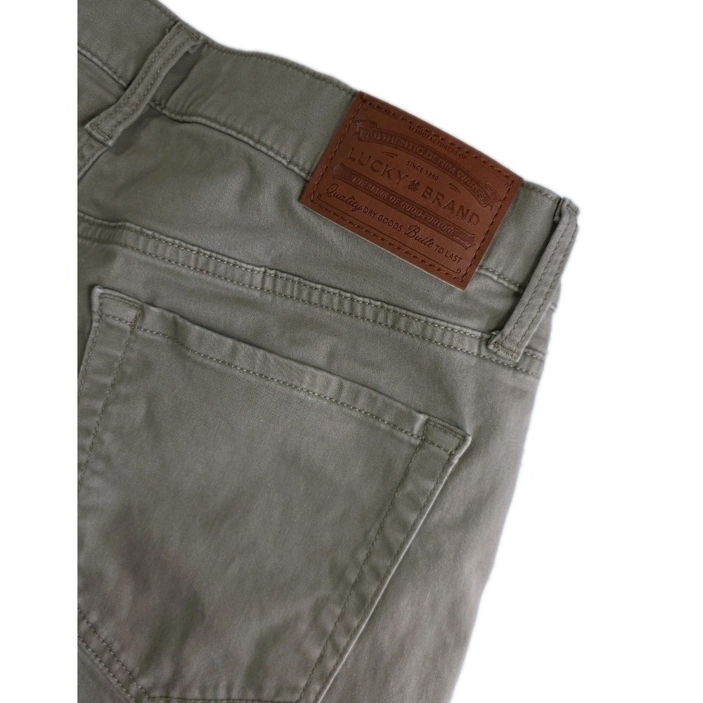 Lucky Brand 121 Slim Straight Chino Pants Khaki Men's 36X32 Stretch Cotton